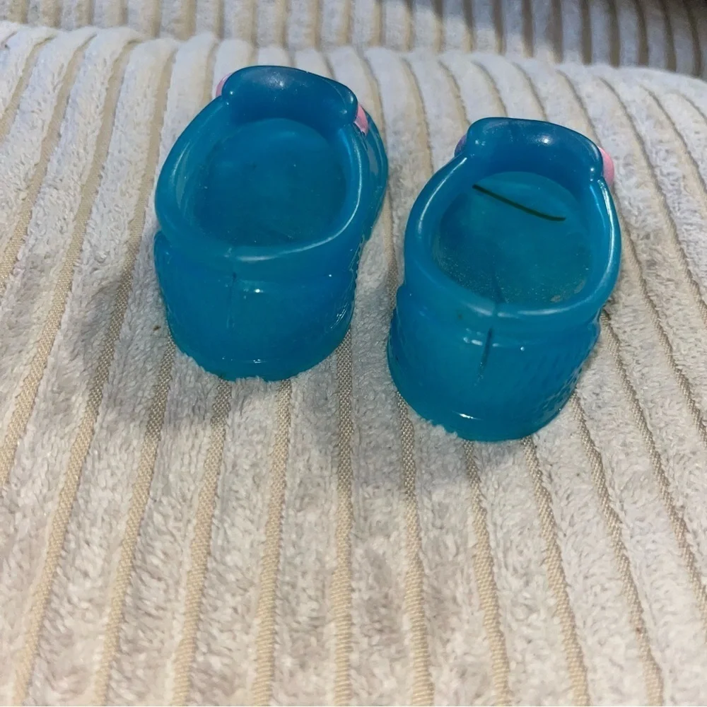 Baby Alive Doll Pair Of Blue Shoe Pink 2 3/4 Inch